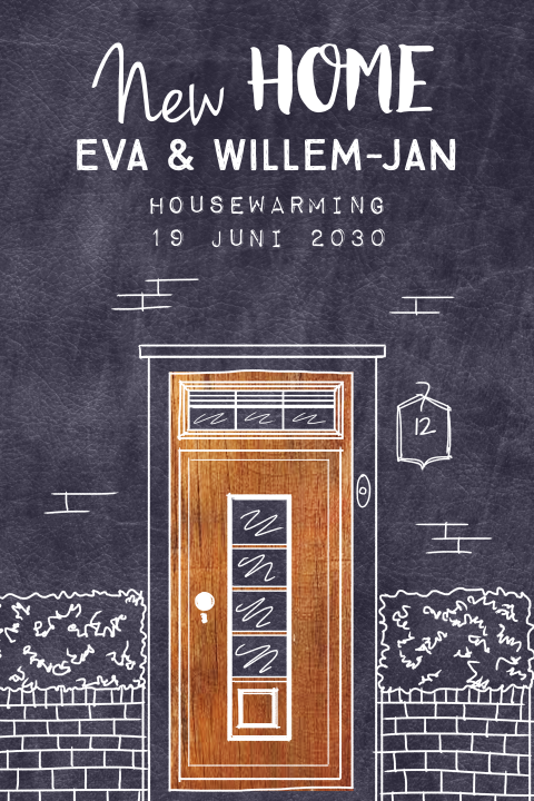 Origineel design nieuw huis met krijt tekening