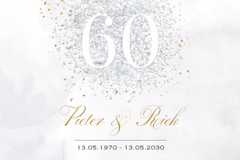 Jubileum uitnodiging 60 jaar getrouwd
