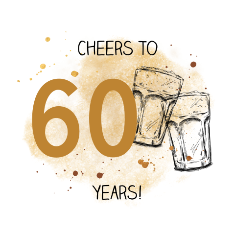 Wenskaart verjaardag zestig jaar cheers