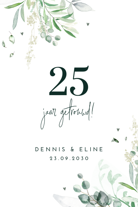 Jubileumkaart 25 jaar botanisch