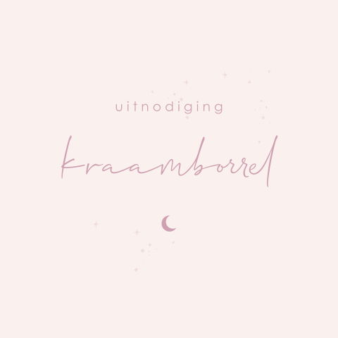 Klein kraamborrelkaartje met maantje