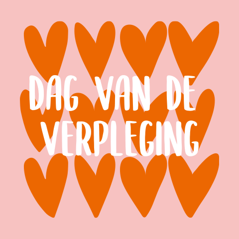 Wenskaart dag van de verpleging hartjes