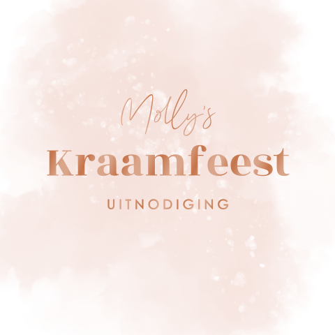 Klein kraamborrelkaartje met watercolor
