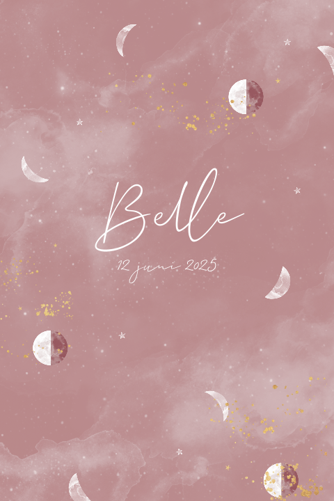 Geboortekaartje meisje maantjes