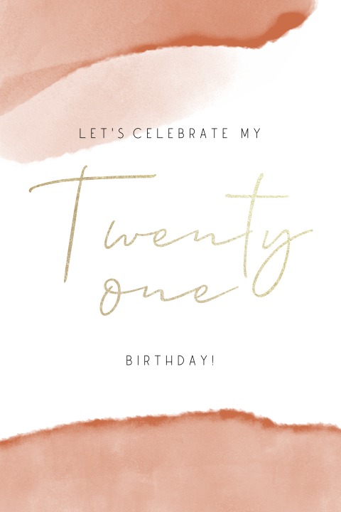 Verjaardag 21 diner uitnodiging