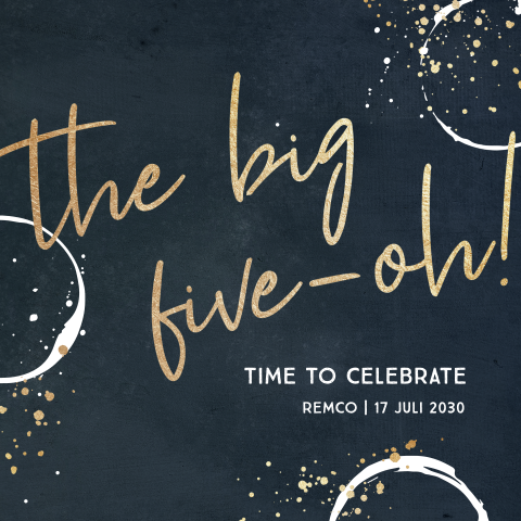 Uitnodiging 50ste verjaardag feestelijk