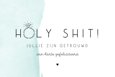 Ludieke felicitatie kaart voor een huwelijk
