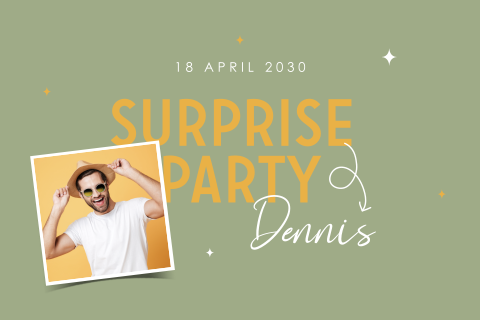 Uitnodiging surprise party verjaardag 25 jaar