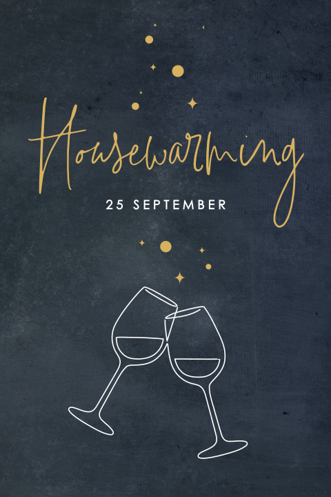 Housewarming uitnodiging feestelijk
