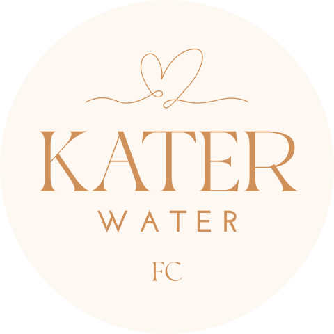 Sticker voor katerwater romantisch met initialen en hartje