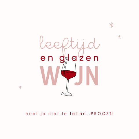 Verjaardagskaart wijn vriendin