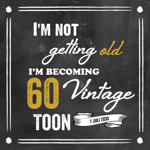 Originele kaart verjaardagsfeest 60