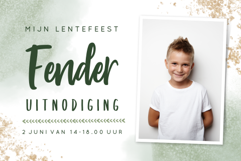 Originele lentefeest uitnodiging met foto