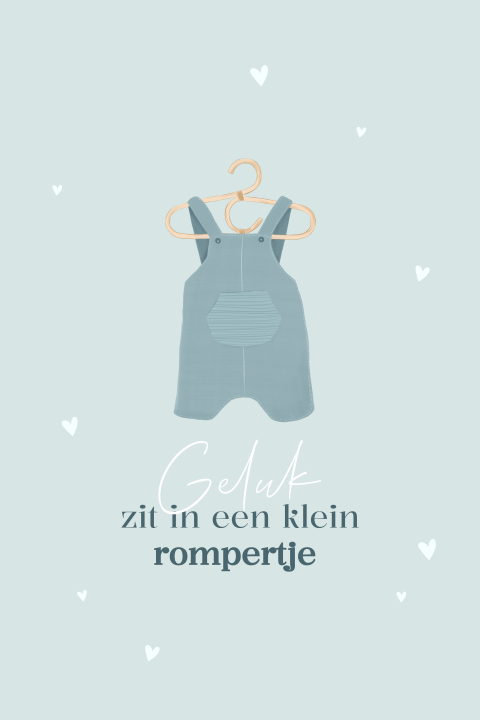 Wenskaart geboorte met rompertje