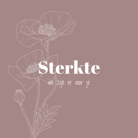 Wenskaart sterkte met klaproos