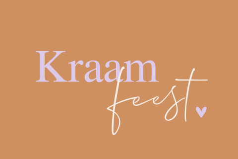 Klein kaartje als kraamborrel uitnodiging