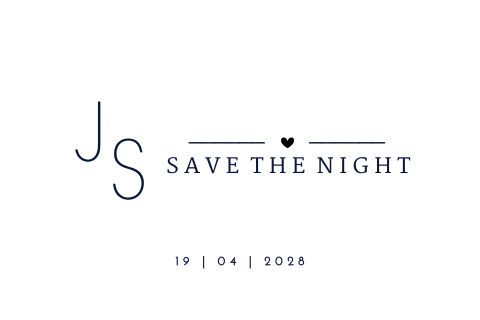 Klassieke save the night met initialen