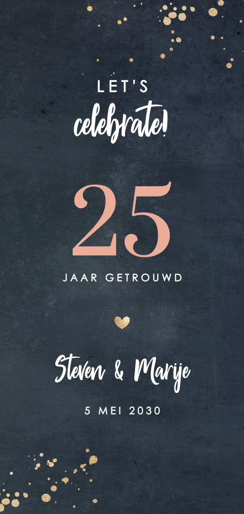 Uitnodiging jubileum 25 jaar getrouwd
