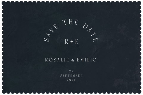 Save the date zwart in originele vorm