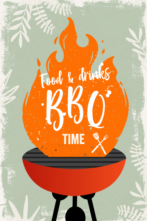 Verjaardag uitnodiging tuinfeest met bbq
