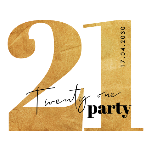 21 diner uitnodiging in cijfer vorm