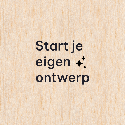 Zelf uitnodiging maken hout | vierkant