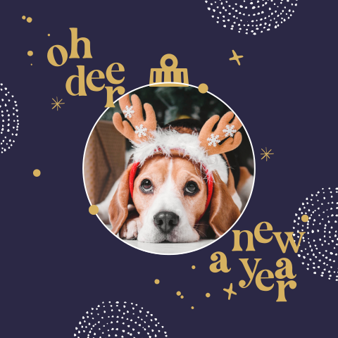 Originele kerstkaart met foto in kerstbal
