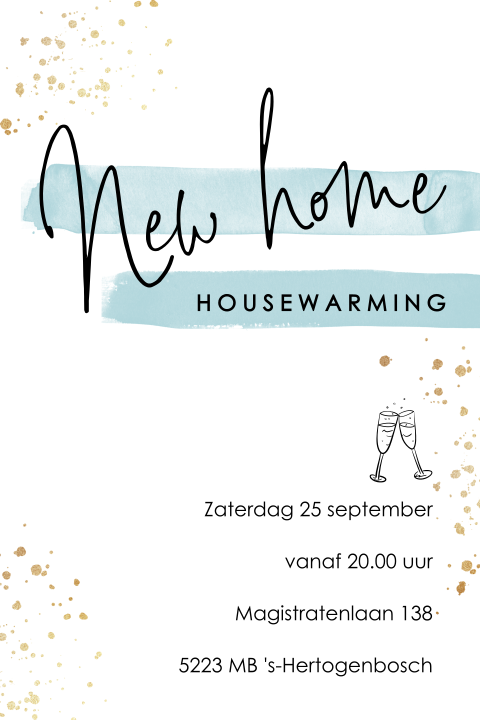 Housewarming uitnodiging
