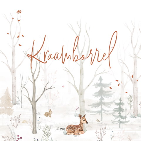 kraamborrelkaartje bos thema