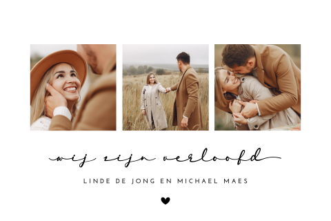 Verlovingskaart met fotocollage