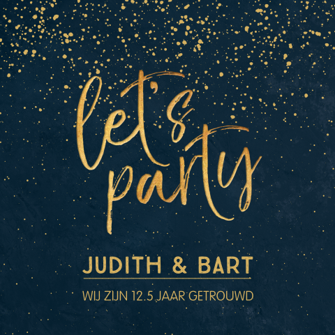 Feestelijke uitnodiging jubileum 12,5 jaar