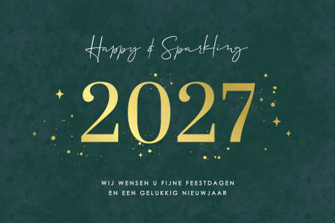 Feestelijke kerstkaart met goudfolie