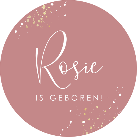 Raamsticker met naam en spetters 60 cm