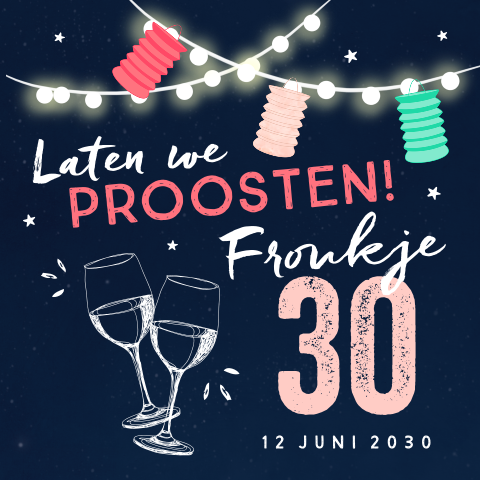 Verjaardagsuitnodiging tuinfeest vrouw 30 jaar