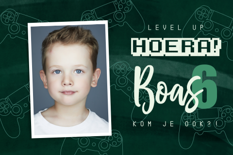 Stoere uitnodiging kinderfeestje gamen