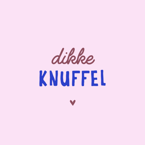 Wenskaart dikke knuffel