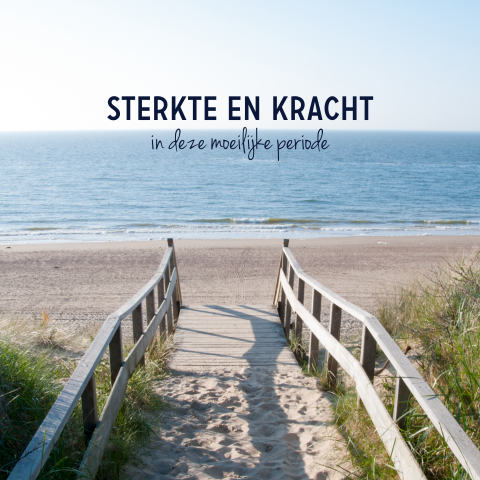 Condoleance wenskaart met strandfoto