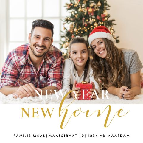 Verhuiskaart kerst persoonlijk met foto