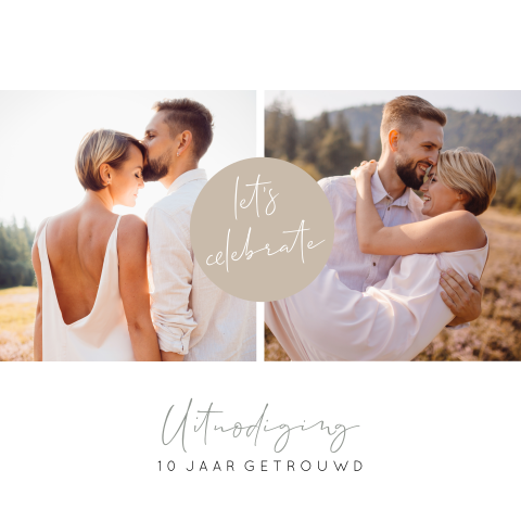 Uitnodiging jubileum 10 jaar met foto