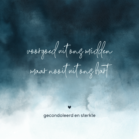 Wenskaart condoleance watercolour