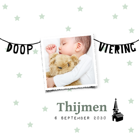 Uitnodiging doopviering jongetje
