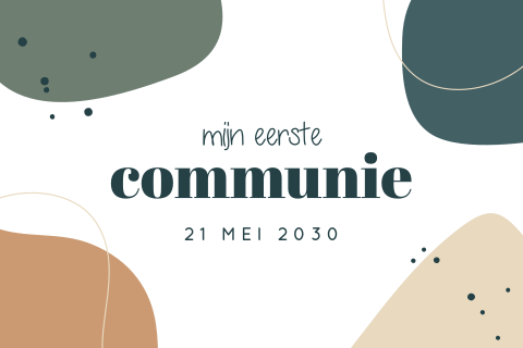 Originele communiekaart jongen