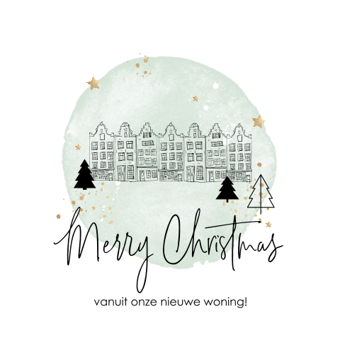 Kerst verhuiskaart origineel
