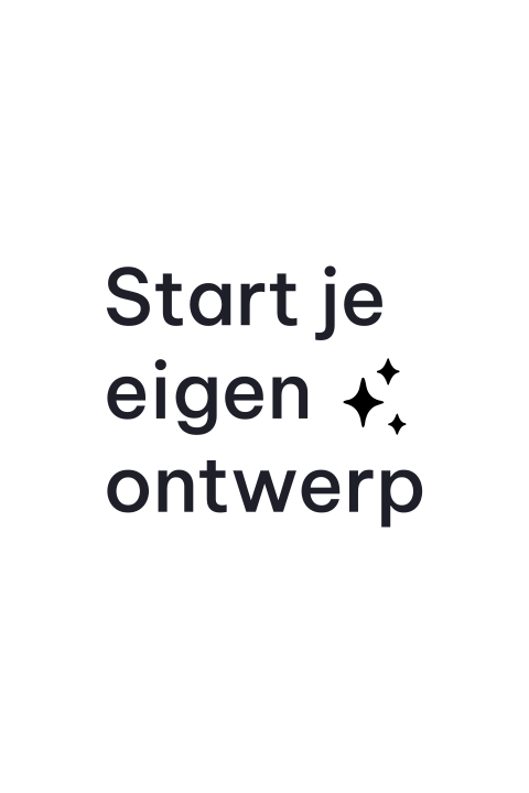 Blanco trouwkaart met asymmetrische ronde hoeken