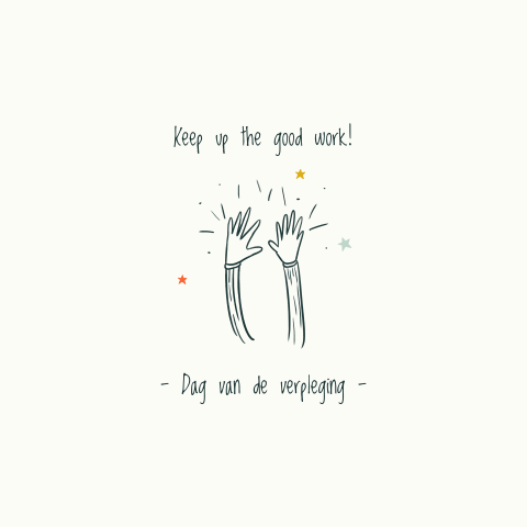 Wenskaart dag van de verpleging compliment