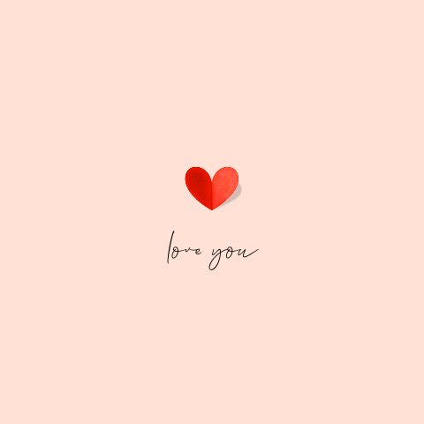 Love you valentijnskaart met hart
