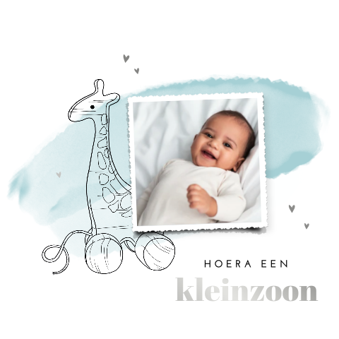 Felicitatiekaart kleinzoon met foto