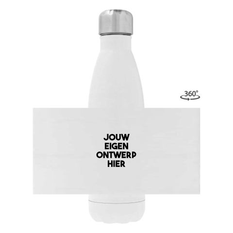 Rvs-fles met eigen ontwerp