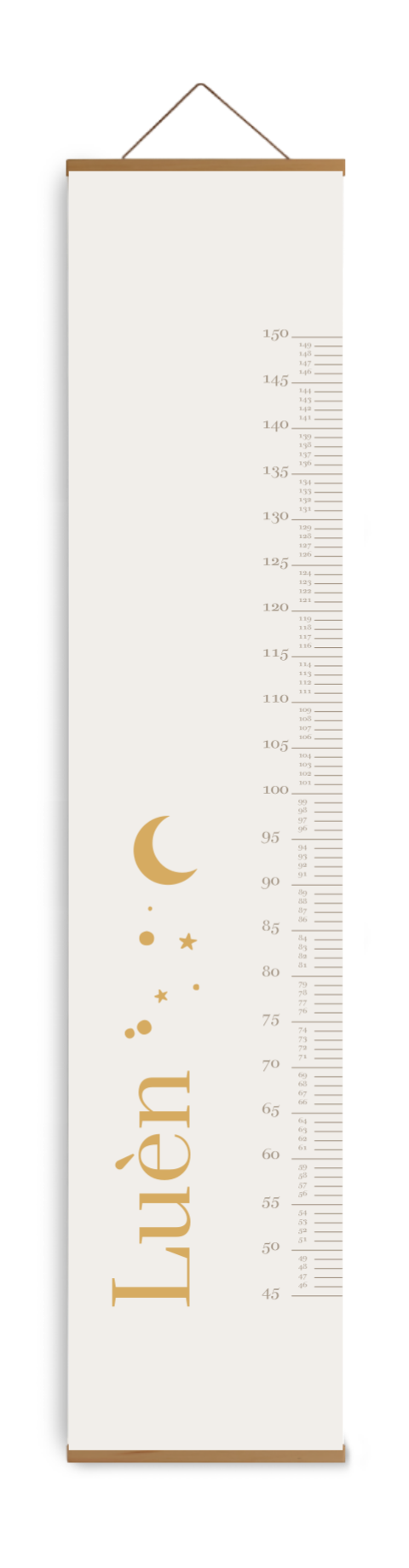Groeimeter kinderkamer met maan en sterren