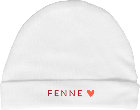 Babymutsje met naam en hartje